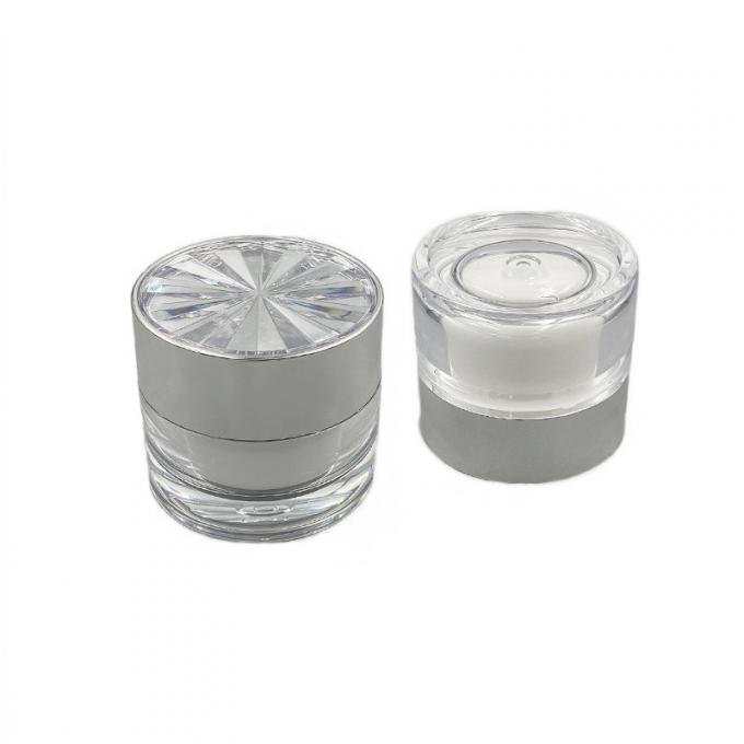 Leak proof Diamond Acrylic Cosmetic Jar for Skin Care Cream Small 30g/50g Container 2