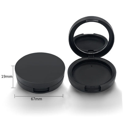 Matte Black Personalized Empty Compact Powder Case 67mm*19mm